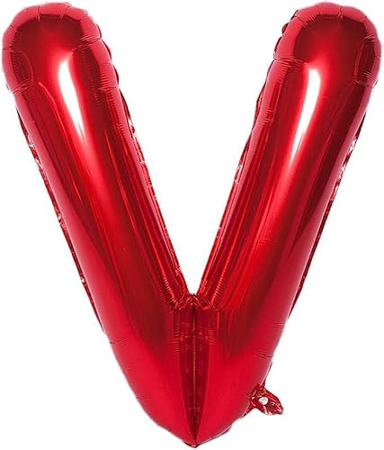 100cm rot Buchstabe V Folienballon Ballon Luftballons Hochzeit Glücklich Geburtstag Party Dekoration von Generisch