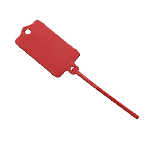 100pack/lot Key Tags With Serrated Tension Flexible And Durable Plastic Straps For Secure Labeling(Red) von Generisch