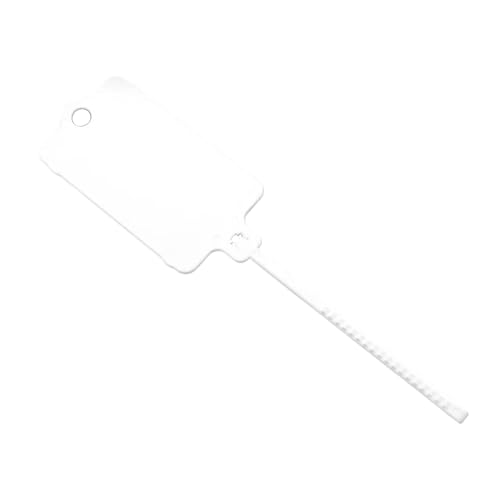 100pack/lot Key Tags With Serrated Tension Flexible And Durable Plastic Straps For Secure Labeling(White) von Generisch