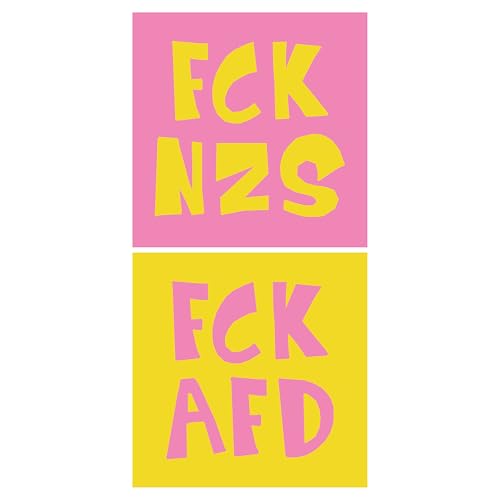 100x Aufkleber - FCK AFD & FCK NZS - Sticker - Set mit jeweils 50 Stickern - 5,2cm x 5,2cm - fck afd sticker fck nzs sticker aufkleber links farbenfroh 100x Aufkleber - FCK AFD & FCK NZS - Sticker - Set mit jeweils 50 Stickern - 5,2cm x 5,2cm - fck afd sticker fck nzs sticker aufkleber links farbenfroh von Generisch