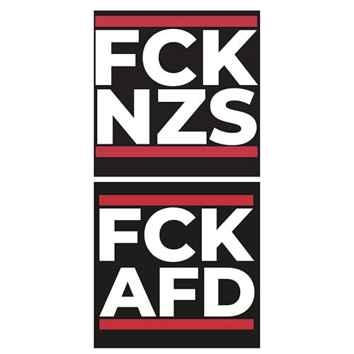 100x Aufkleber - FCK AFD & FCK NZS - Sticker - Set mit jeweils 50 Stickern - 5,2cm x 5,2cm - fck afd sticker fck nzs sticker aufkleber links von Generisch
