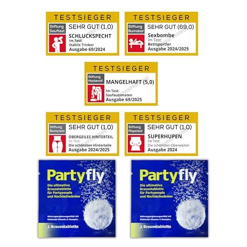 100x TESTSIEGER + Party fly Bundle Malle Sticker Mallorca Party mallor Malle Accessoires Mallorca accessoires lustige Aufkleber party lustige festival agrar sauf (100) von Generisch