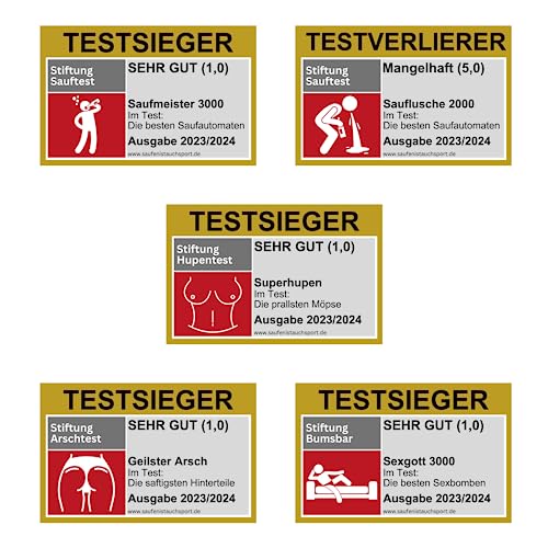 100x Testsieger Malle Sticker Set/Malle Aufkleber Set/Ballermann Sticker/Party Sticker/Sauf Sticker/Mallorca von Generisch