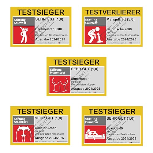 100x Testsieger Malle Sticker Set/Malle Aufkleber Set/Ballermann Sticker/Party Sticker/Sauf Sticker/Mallorca von Generisch