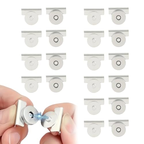 10Pairs Seamless Magnetic Buckle Clasp for Bags, Clothing and DIY Crafts, Magnetic Snaps for Purses and Totes (A-Silver) von Generisch