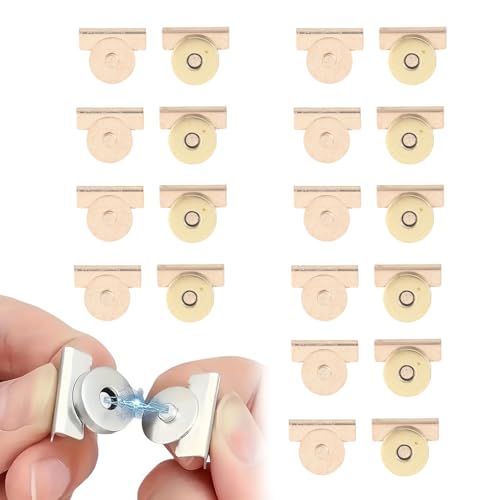 10Pairs Seamless Magnetic Buckle Clasp for Bags, Clothing and DIY Crafts, Magnetic Snaps for Purses and Totes (B-Gold) von Generisch