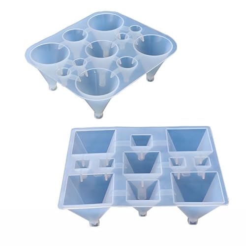 11-fach Epoxid Harz Pyramiden Form Verbundene Kegel Set Spiegelglanz Silikonform DIY Handwerk 11-fach Epoxid Harz Pyramiden Form Verbundene Kegel Set Spiegelglanz Silikonform DIY Handwerk von Generisch