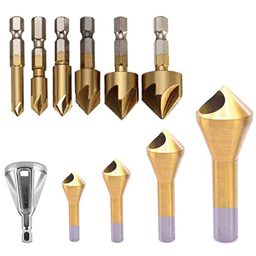 11-teiliges Kegelsenker-Bohrer-Set – 90-Grad-Entgratwerkzeuge für Metall und Holz, Edelstahl, Schnellwechsel, Mittelstanzer und Grat, ideal für Heimwerker und professionelle Projekte 11-teiliges Kegelsenker-Bohrer-Set – 90-Grad-Entgratwerkzeuge für Metall und Holz, Edelstahl, Schnellwechsel, Mittelstanzer und Grat, ideal für Heimwerker und professionelle Projekte von Generisch