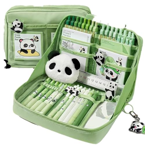 118-teiliges Panda-Federmäppchen – Kinder-Panda-Schreibwaren-Set | Schulbedarf | Panda-Design, Anhänger, Haftnotizen, Stifte, Etui, Broschen-Set für Studenten, Kindergarten, Jungen, Zuhause, Kinder 118-teiliges Panda-Federmäppchen – Kinder-Panda-Schreibwaren-Set | Schulbedarf | Panda-Design, Anhänger, Haftnotizen, Stifte, Etui, Broschen-Set für Studenten, Kindergarten, Jungen, Zuhause, Kinder von Generisch