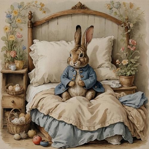 11CT DIY Gezähltes Kreuzstich-Kits Stickerei Starter Kits für Anfänger Teenager und Erwachsene-Hase 40x40cm 11CT DIY Gezähltes Kreuzstich-Kits Stickerei Starter Kits für Anfänger Teenager und Erwachsene-Hase 40x40cm von Generisch