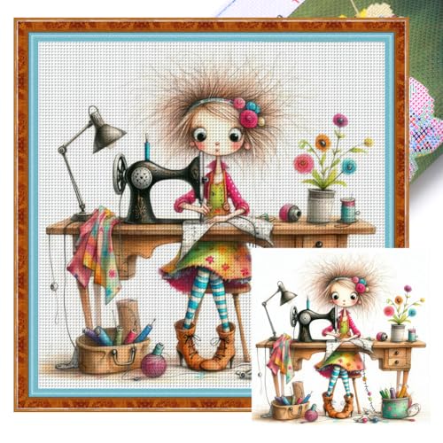 11CT Gestempelte Kreuzstich Set Nähen Mädchen,DIY Cross Stitch Stickpackung Craft mit Baummuster,Handarbeiten Vorgedruckter Stickerei-Starter-Kit für Anfänger 40x40cm-Nähen-2 11CT Gestempelte Kreuzstich Set Nähen Mädchen,DIY Cross Stitch Stickpackung Craft mit Baummuster,Handarbeiten Vorgedruckter Stickerei-Starter-Kit für Anfänger 40x40cm-Nähen-2 von Generisch