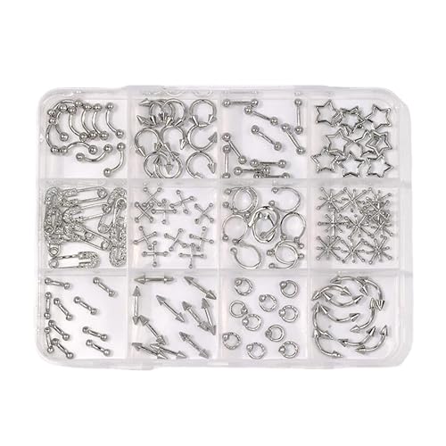 12 Gitter Punk Y2K Metall Nagel Charms, Maniküre Niet Kettens pitze Dekoration, Retro Kreis Nägel Lieferung DIY Handwerk von Generisch