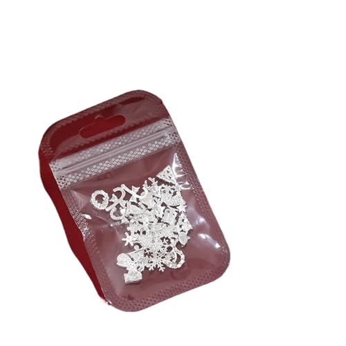 12 Gitter Weihnachts nagel dekorationen, Schneeflocke Elch kranz Strass steine, Luxus Schmuck aus Metall 3D Legierung, Silbergrün Rote Edelsteine für Frauen Winter DIY 12 Gitter Weihnachts nagel dekorationen, Schneeflocke Elch kranz Strass steine, Luxus Schmuck aus Metall 3D Legierung, Silbergrün Rote Edelsteine für Frauen Winter DIY von Generisch