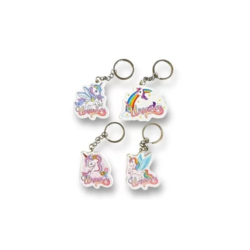 12 Schlüsselanhänger aus Holz, Einhorn, 8 cm, Geschenkidee für Kinder, Mitgebsel zum Ende der Party 12 Schlüsselanhänger aus Holz, Einhorn, 8 cm, Geschenkidee für Kinder, Mitgebsel zum Ende der Party von Generisch
