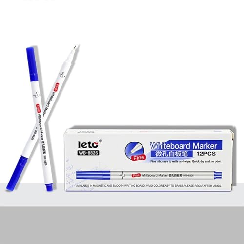 12 Stück 0,5mm Trocken löschmarker Whiteboard Marker Stift Geruchs arm, Extra Fine Point Whiteboard Marker für Büro, Heim oder Planung von Generisch