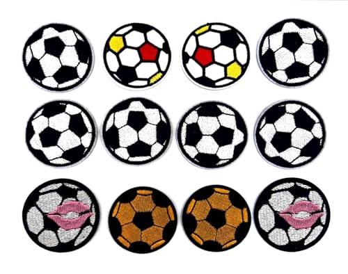 12 Stück Fussball Patch Aufbügler Fußbälle Iron-On Patch Aufnäher 12 Stück Fussball Patch Aufbügler Fußbälle Iron-On Patch Aufnäher von Generisch
