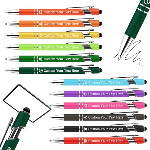 12 bis996 Stück kugelschreiber personalisiert mit Gravur Name Text Logo Personalisierter Kugelschreiber Set Hochwertig Metall Stift mit Stylus schwarz schreiben-für Geschenk Frauen Männer Hochzeit 12 bis996 Stück kugelschreiber personalisiert mit Gravur Name Text Logo Personalisierter Kugelschreiber Set Hochwertig Metall Stift mit Stylus schwarz schreiben-für Geschenk Frauen Männer Hochzeit von Generisch