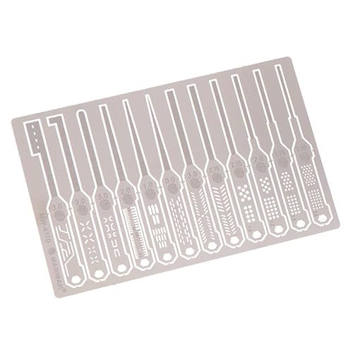 12-in-1 Bastelwerkzeug-Set für Hobby-Modellierung, feine Teil-Schleiffeile mit Schnitzlineal, 12 Größen, Kombinationsset, 0,4 mm Dicke von Generisch
