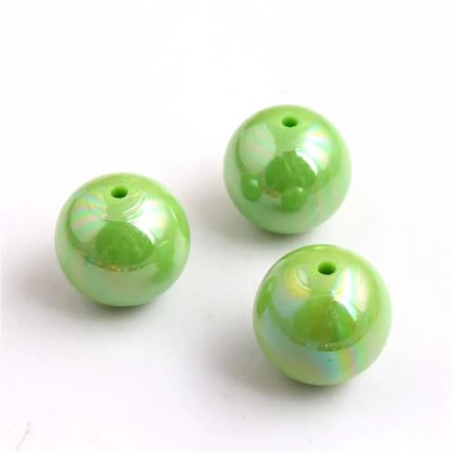 12 mm, 20 mm, Acryl, massiv, rund, für DIY, klobige Armbänder, Halsketten, 20 mm, 100 Stück, Limettengrün von Generisch