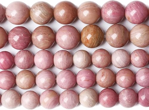 12 mm, 30 Stück, Naturstein, rote Rhodochrosit-Edelstein-Kristallperlen für Schmuckherstellung, DIY, Armband, Halskette, Halbedelsteinperlen von Generisch