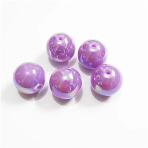 12 mm, 500 Stück/Beutel, 20 mm, 100 Stück/Beutel, solides Acryl, Bastelperlen für klobigen Schmuck, 1121 AB, 20 mm, 100 Stück pro Beutel von Generisch