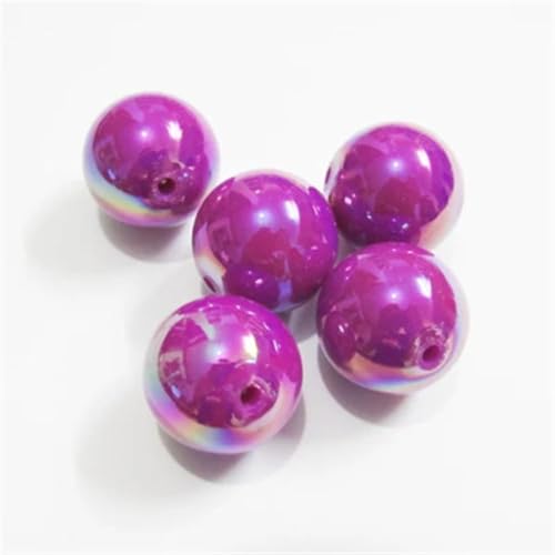 12 mm, 500 Stück/Beutel, 20 mm, 100 Stück/Beutel, solides Acryl, Bastelperlen für klobigen Schmuck, Violett, AB 12 mm, 500 Stück pro Beutel von Generisch