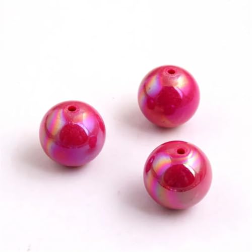 12 mm 20 mm große, runde Acrylperlen für DIY klobige Armbänder und Halsketten, 20 mm, 100 Stück von Generisch