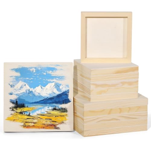 12-teilige Kiefernholzplatten für Kunst, 2 Größen von unlackierten Holzleinwänden für Heimwerker- und Malprojekte 12-teilige Kiefernholzplatten für Kunst, 2 Größen von unlackierten Holzleinwänden für Heimwerker- und Malprojekte von Generisch