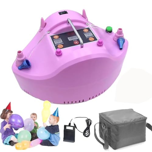1200W Elektrische Ballonpumpe - Tragbare Luftpumpe mit digitalem Timer & Fußschalter zum schnellen Aufblasen von Latex- und Folienballons, perfekt für Partydekorationen von Generisch