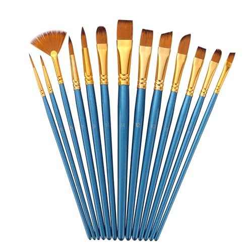 13-teiliges professionelles Pinsel-Set, Nylonhaar, Holzgriff, Künstlerpinsel für Kinder und Erwachsene, Anfänger, für Acryl, Öl, Aquarell, Gouache, Nagel, Körper, Gesicht, Miniatur-Kunst, Handwerk 13-teiliges professionelles Pinsel-Set, Nylonhaar, Holzgriff, Künstlerpinsel für Kinder und Erwachsene, Anfänger, für Acryl, Öl, Aquarell, Gouache, Nagel, Körper, Gesicht, Miniatur-Kunst, Handwerk von Generisch