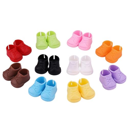 15/17cm Puppenschuhe, Kunststoff Mini Finger Schuhe Kleidung Zubehör mit Puppenzubehör Kompatibel mit 6,9 Zoll Blind Box Puppen 15/17cm Puppenschuhe, Kunststoff Mini Finger Schuhe Kleidung Zubehör mit Puppenzubehör Kompatibel mit 6,9 Zoll Blind Box Puppen von Generisch