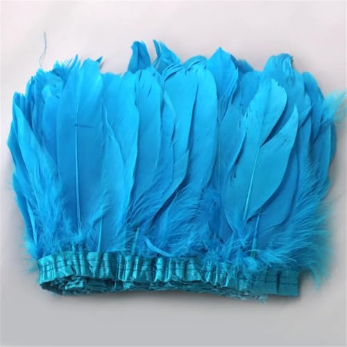 15–18 cm Federbesatz, Fransen, Stoffgürtel, DIY, Kleid, Hochzeit, Party, Nähen, Basteln, Seeblau, 4,8 m 15–18 cm Federbesatz, Fransen, Stoffgürtel, DIY, Kleid, Hochzeit, Party, Nähen, Basteln, Seeblau, 4,8 m von Generisch