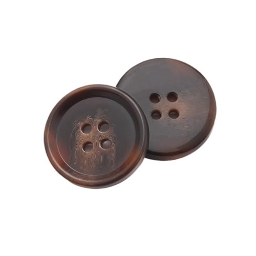 15–30 mm runde Harz-Imitat-Hornknöpfe für Pullover, Strickjacken, Kleidung, dekorative handgefertigte Accessoires(Color U,50pcs 25mm) von Generisch