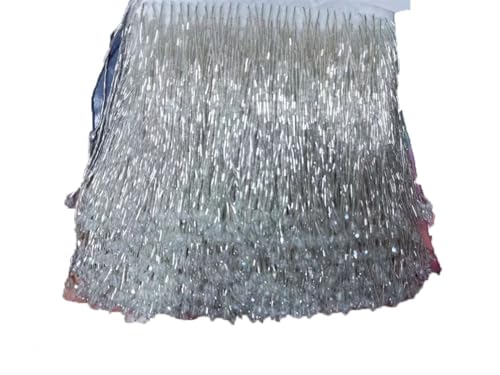 15 cm violette Kristallperlen Quasten Fransenborte für DIY Latein-Tanz Kleidung Kleid Tanzbesatz 91,4 cm Silber 91,4 cm 15 cm violette Kristallperlen Quasten Fransenborte für DIY Latein-Tanz Kleidung Kleid Tanzbesatz 91,4 cm Silber 91,4 cm von Generisch