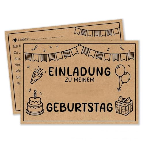 15 x Einladungskarten Kindergeburtstag （A6）- Partyeinladungen zum Kinder Geburtstag für Jungen & Mädchen ﻿ von Generisch