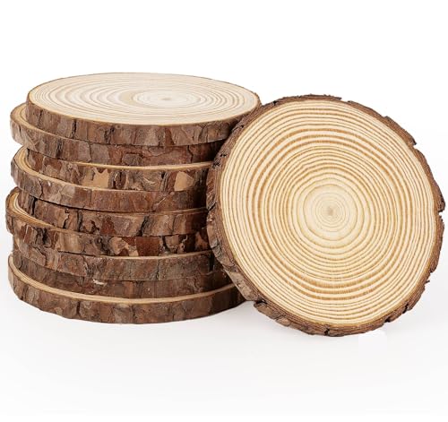 16 Stücke Holzscheiben 16-17cm ohne Loch, Unvollendete Holzkreise, Runde Holzstücke 1,5cm Dick, Große Baumscheiben für Tischdeko Hochzeitsdeko DIY-Basteleien Wohnaccessoires 16 Stücke Holzscheiben 16-17cm ohne Loch, Unvollendete Holzkreise, Runde Holzstücke 1,5cm Dick, Große Baumscheiben für Tischdeko Hochzeitsdeko DIY-Basteleien Wohnaccessoires von Generisch