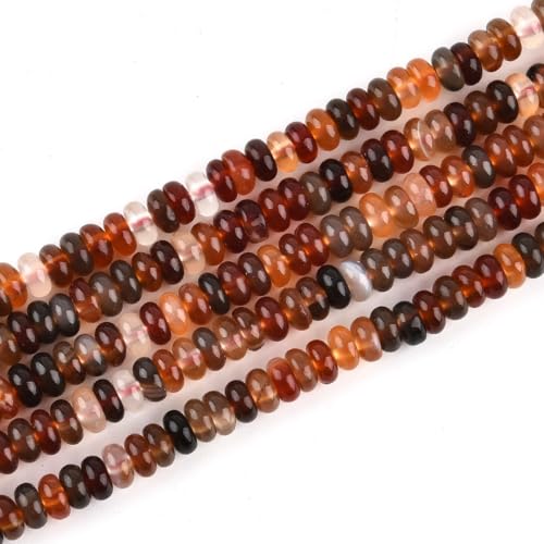 160 Stück 4 x 2 mm natürliche braune Achatscheiben, Abstandshalter, Halbedelstein, lose Perlen für Schmuckherstellung, 38,1 cm 160 Stück 4 x 2 mm natürliche braune Achatscheiben, Abstandshalter, Halbedelstein, lose Perlen für Schmuckherstellung, 38,1 cm von Generisch