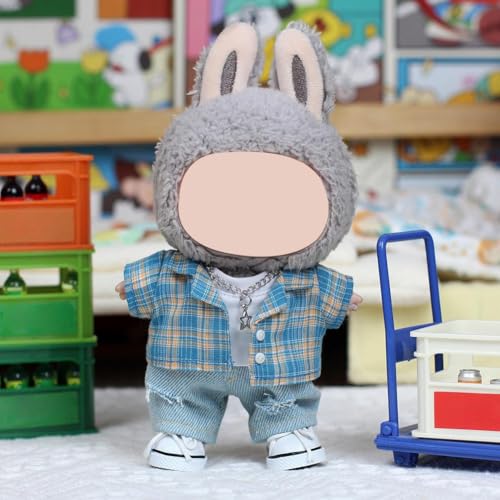 17 cm Puppenkleidungs-Set für Puppenzubehör, Sommer-T-Shirt, Latzhose, Puppenkleidung für 17 cm Puppen-Outfits, 17 cm große Puppe, weiche Kleidung Ersatz 17 cm Puppenkleidungs-Set für Puppenzubehör, Sommer-T-Shirt, Latzhose, Puppenkleidung für 17 cm Puppen-Outfits, 17 cm große Puppe, weiche Kleidung Ersatz von Generisch