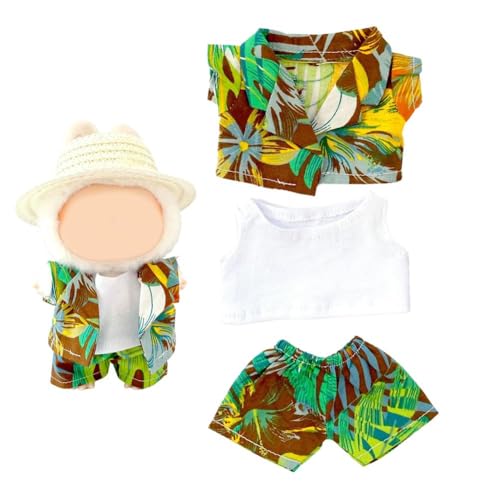 17 cm Puppenkleidungs-Set und Outfit-Set für 17 cm große Puppen, modischer Sommerurlaub-Windanzug mit Hut, einzigartige schicke Puppenkleidung, Zubehör für Puppe, 17 cm süßes Puppen-Outfit, Kleidung 17 cm Puppenkleidungs-Set und Outfit-Set für 17 cm große Puppen, modischer Sommerurlaub-Windanzug mit Hut, einzigartige schicke Puppenkleidung, Zubehör für Puppe, 17 cm süßes Puppen-Outfit, Kleidung von Generisch
