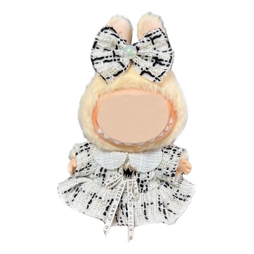 17cm Puppenkleidung, geeignet für 17cm Plüschpuppen, Kuscheltier Kleidung Outfit nur , Mütze ， Strampler, Keine Puppe enthalten, DIY Geschenk für Kinder und Sammler (LBB 096) von Generisch