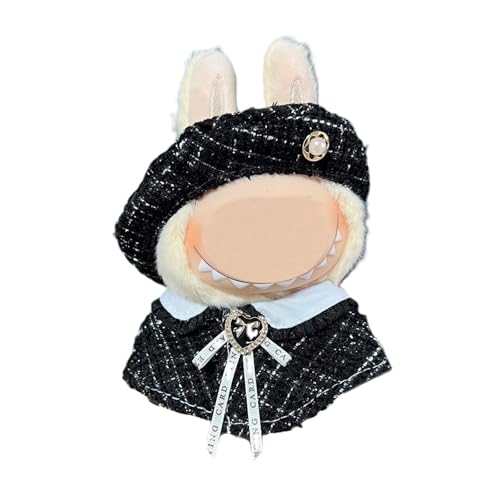 17cm Puppenkleidung, geeignet für 17cm Plüschpuppen, Kuscheltier Kleidung Outfit nur , Mütze ， Strampler, Keine Puppe enthalten, DIY Geschenk für Kinder und Sammler (LBB 098) von Generisch