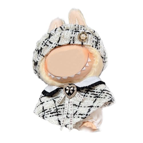 17cm Puppenkleidung, geeignet für 17cm Plüschpuppen, Kuscheltier Kleidung Outfit nur , Mütze ， Strampler, Keine Puppe enthalten, DIY Geschenk für Kinder und Sammler (LBB 099) von Generisch