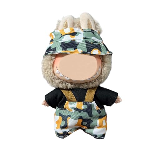 17cm Puppenkleidung, geeignet für 17cm Plüschpuppen, Kuscheltier Kleidung Outfit nur , Mütze ， Strampler, Keine Puppe enthalten, DIY Geschenk für Kinder und Sammler (LBB 109) von Generisch