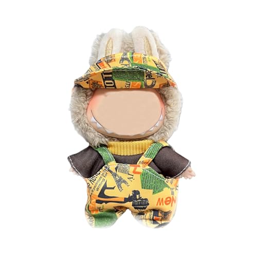 17cm Puppenkleidung, geeignet für 17cm Plüschpuppen, Kuscheltier Kleidung Outfit nur , Mütze ， Strampler, Keine Puppe enthalten, DIY Geschenk für Kinder und Sammler (LBB 115) von Generisch