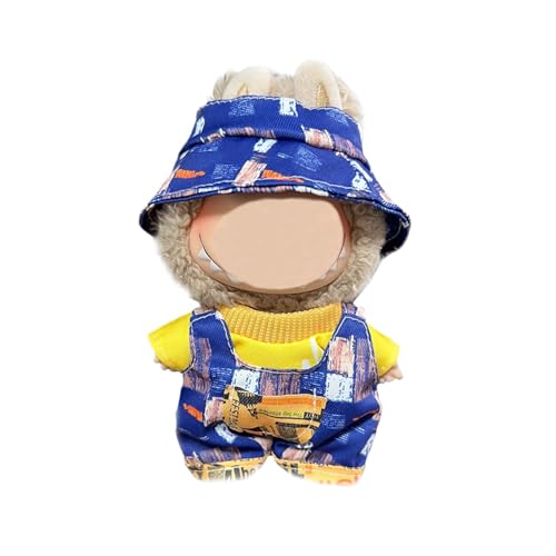 17cm Puppenkleidung, geeignet für 17cm Plüschpuppen, Kuscheltier Kleidung Outfit nur , Mütze ， Strampler, Keine Puppe enthalten, DIY Geschenk für Kinder und Sammler (LBB 118) von Generisch