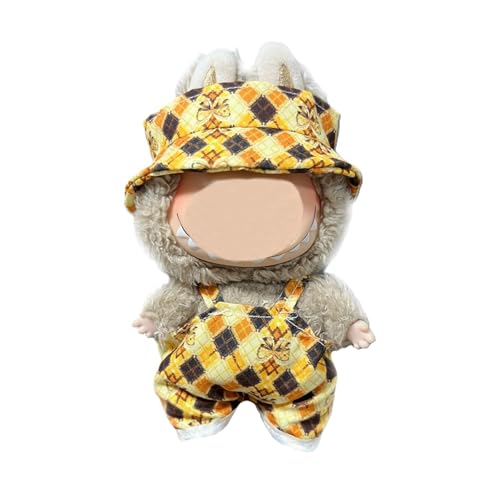 17cm Puppenkleidung, geeignet für 17cm Plüschpuppen, Kuscheltier Kleidung Outfit nur , Mütze ， Strampler, Keine Puppe enthalten, DIY Geschenk für Kinder und Sammler (LBB 119) von Generisch