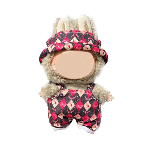 17cm Puppenkleidung, geeignet für 17cm Plüschpuppen, Kuscheltier Kleidung Outfit nur , Mütze ， Strampler, Keine Puppe enthalten, DIY Geschenk für Kinder und Sammler (LBB 121) von Generisch