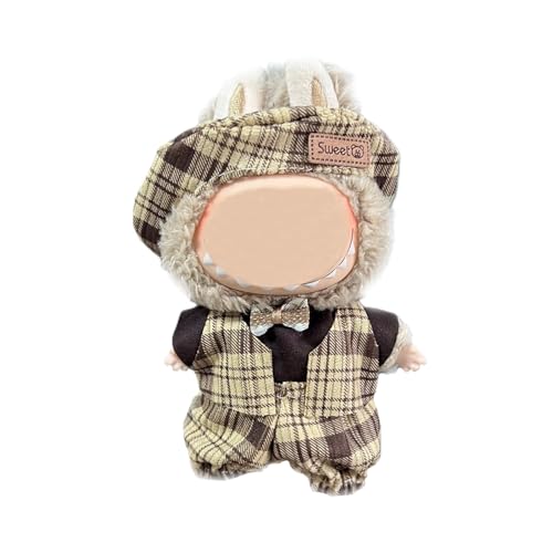 17cm Puppenkleidung, geeignet für 17cm Plüschpuppen, Kuscheltier Kleidung Outfit nur , Mütze ， Strampler, Keine Puppe enthalten, DIY Geschenk für Kinder und Sammler (LBB 134) von Generisch