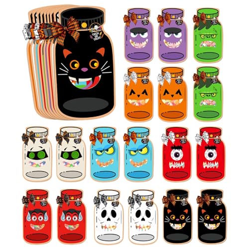 18 Halloween-Papiertüten oder topfförmige Karten für Süßes oder Saures, Süßigkeitenbeutel für Partygeschenke, Süßes oder Saures, Klassenzimmer, Süßes oder Saures in der Nachbarschaft und festliche 18 Halloween-Papiertüten oder topfförmige Karten für Süßes oder Saures, Süßigkeitenbeutel für Partygeschenke, Süßes oder Saures, Klassenzimmer, Süßes oder Saures in der Nachbarschaft und festliche von Generisch