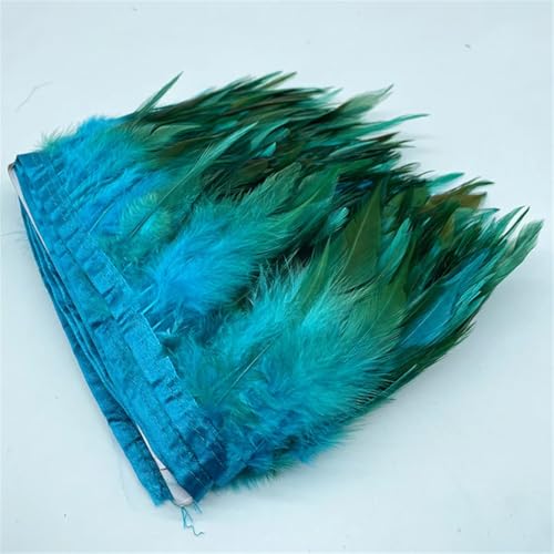 1M 10-15cm Weihnachten Fasan Federn Trim Handmade DIY Handwerk Band Hochzeit Nähen Kleidung Dekoration See Blau von Generisch